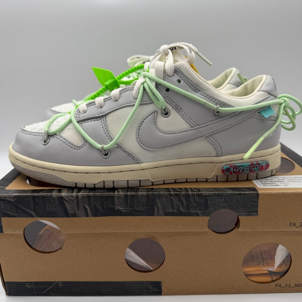 Nike Dunk Low‎ Off-White Lot 7 of 50 Sail Neutral Grey Mens 9.5